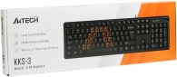 Клавиатура проводная A4Tech KKS-3 USB Black - фото 3 - интернет-магазин электроники и бытовой техники TTT