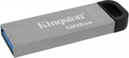 USB флеш накопитель Kingston DataTraveler Kyson 128GB USB 3.2 (DTKN/128GB) Silver/Black - фото 2 - интернет-магазин электроники и бытовой техники TTT