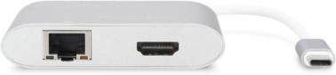 Адаптер Digitus USB Type-C USB 3.0 Multiport adapter 4K HDMI Sliver - фото 2 - интернет-магазин электроники и бытовой техники TTT
