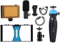 Комплект блогера Puluz PKT3023 4в1 (світло, кріплення, тримач для телефона, мікрофон) - фото 4 - інтернет-магазин електроніки та побутової техніки TTT