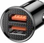 Автомобильное зарядное устройство Baseus Circular Plastic A+A 30W Dual QC3.0 (CCALL-YD01) Black - фото 3 - интернет-магазин электроники и бытовой техники TTT