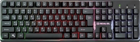 Клавиатура проводная Real-El Comfort 7011 Backlit USB (EL123100043) Back - фото 2 - интернет-магазин электроники и бытовой техники TTT