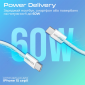 Кабель Promate EcoLine-CC200 USB-C to USB-C 60W Power Delivery 2 м (ecoline-cc200.white) White  - фото 2 - інтернет-магазин електроніки та побутової техніки TTT