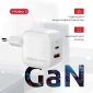 Сетевое зарядное устройство Intaleo 48W GaN USB-C PD 3.0 + USB-A QC 3.0 (TCGQPD482) White - фото 3 - интернет-магазин электроники и бытовой техники TTT