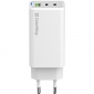 Сетевое зарядное устройство ColorWay GaN Mini 65W PD Port PPS USB (USB-2C1A) (CW-CHS058PD-WT) White - фото 2 - интернет-магазин электроники и бытовой техники TTT