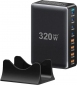 Мережевий зарядний пристрій ESSAGER Engine 320W GaN table charge 4C+4A (EZC320W-QJB0G-Z) Black  - фото 2 - інтернет-магазин електроніки та побутової техніки TTT