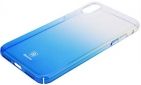 Накладка Baseus Glaze Case для Apple iPhone X/Xs (WIAPIPHX-GC01) Transparent Blue - фото 3 - інтернет-магазин електроніки та побутової техніки TTT