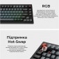 Клавіатура дротова Keychron V1 8K Keychron Super Red Switch Black RGB (V1W-D1-UA) - фото 6 - інтернет-магазин електроніки та побутової техніки TTT