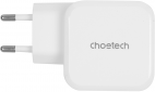 Сетевое зарядное устройство Choetech GaN USB Type-C 45W PD 3.0 QC 3.0 PPS (PD8007) White  - фото 3 - интернет-магазин электроники и бытовой техники TTT