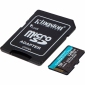 Карта памяти Kingston microSDXC Canvas Go! Plus 128GB UHS-I U3 V30 A2 Class 10 + SD-adapter (SDCG4/128GB) - фото 2 - интернет-магазин электроники и бытовой техники TTT
