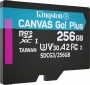 Карта памяти Kingston MicroSDXC 256GB Canvas Go! Plus Class 10 UHS-I U3 V30 A2 + SD-адаптер (SDCG3/256GB) - фото 3 - интернет-магазин электроники и бытовой техники TTT