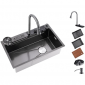 Кухонна мийка Lefton Workstation Kitchen Sink Set Digital Temperature Display KS2205 (SK019-G) - фото 9 - інтернет-магазин електроніки та побутової техніки TTT