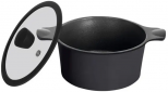 Каструля Ringel Zitrone Black 24x12 см з кришкою 4.2 л (RG-2108-24/1 BL-R) - фото 2 - інтернет-магазин електроніки та побутової техніки TTT