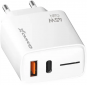 Сетевое зарядное устройство Grand-X GaN 45W CH-460W Type-C + USB-A White - фото 3 - интернет-магазин электроники и бытовой техники TTT