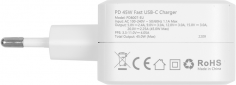 Сетевое зарядное устройство Choetech GaN USB Type-C 45W PD 3.0 QC 3.0 PPS (PD8007) White  - фото 4 - интернет-магазин электроники и бытовой техники TTT