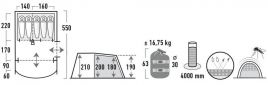 Палатка High Peak Garda 5.0 (11823) Light Grey/Dark Grey/Green - фото 2 - интернет-магазин электроники и бытовой техники TTT