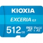 Карта пам'яті Kioxia Exceria G3 microSDXC 512GB Class 10 UHS-I + SD адаптер (LMEX3L512GG2) - фото 2 - інтернет-магазин електроніки та побутової техніки TTT