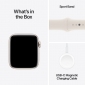 Apple Watch SE (2024) GPS 40mm Starlight Aluminium Case with Starlight Sport Band - S/M (MXEF3QH/A) - фото 7 - інтернет-магазин електроніки та побутової техніки TTT