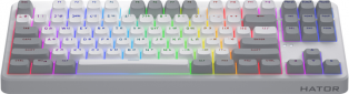 Клавіатура бездротова Hator Rockfall 3 Mecha TKL QMK/VIA Orange Wireless (HTK851UA) White  - фото 2 - інтернет-магазин електроніки та побутової техніки TTT