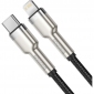 Кабель Baseus Cafule Metal Type-C to Lightning PD 20W 1 м (CATLJK-A01) Black - фото 2 - інтернет-магазин електроніки та побутової техніки TTT