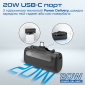 УМБ Promate PowerUp-Duo 5000 mAh USB-C порт USB-C/Lightning (powerup-duo.black) Black  - фото 3 - интернет-магазин электроники и бытовой техники TTT