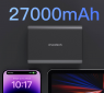 УМБ Choetech 27000mAh 222.5W 2xUSB-C PD3.0 100+100W 2xUSB-A QC3.0 22W (B635-BK) Black  - фото 3 - інтернет-магазин електроніки та побутової техніки TTT