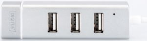 Переходник Digitus USB Type-C - 3xUSB + Fast Ethernet (DA-70253) - фото 4 - интернет-магазин электроники и бытовой техники TTT