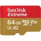 Карта памяти SanDisk Extreme microSDXC 64GB UHS-I U3 V30 + SD-адаптер (SDSQXAH-064G-GN6MA) - фото 2 - интернет-магазин электроники и бытовой техники TTT