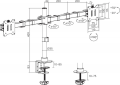 Настільне кріплення для двох моніторів OfficePro 17-35
