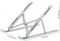 Подставка для ноутбука OfficePro LS322S Aluminum alloy Silver - фото 2 - интернет-магазин электроники и бытовой техники TTT