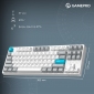 Клавиатура беспроводная GamePro Asgard Ragnar Keychron Super Red Switch Wireless/Bluetooth/USB (MK285WH) White  - фото 13 - интернет-магазин электроники и бытовой техники TTT