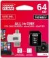Карта памяти GOODRAM 64 GB microSDXC class 10 UHS-I All-in-One (M1A4-0640R12) - фото 3 Карта памяти GOODRAM 64 GB microSDXC class 10 UHS-I All-in-One (M1A4-0640R12) - фото 3 - интернет-магазин электроники и бытовой техники TTT