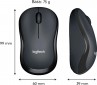 Мышь Logitech M220 Silent Wireless (910-004878) Black  - фото 3 - интернет-магазин электроники и бытовой техники TTT