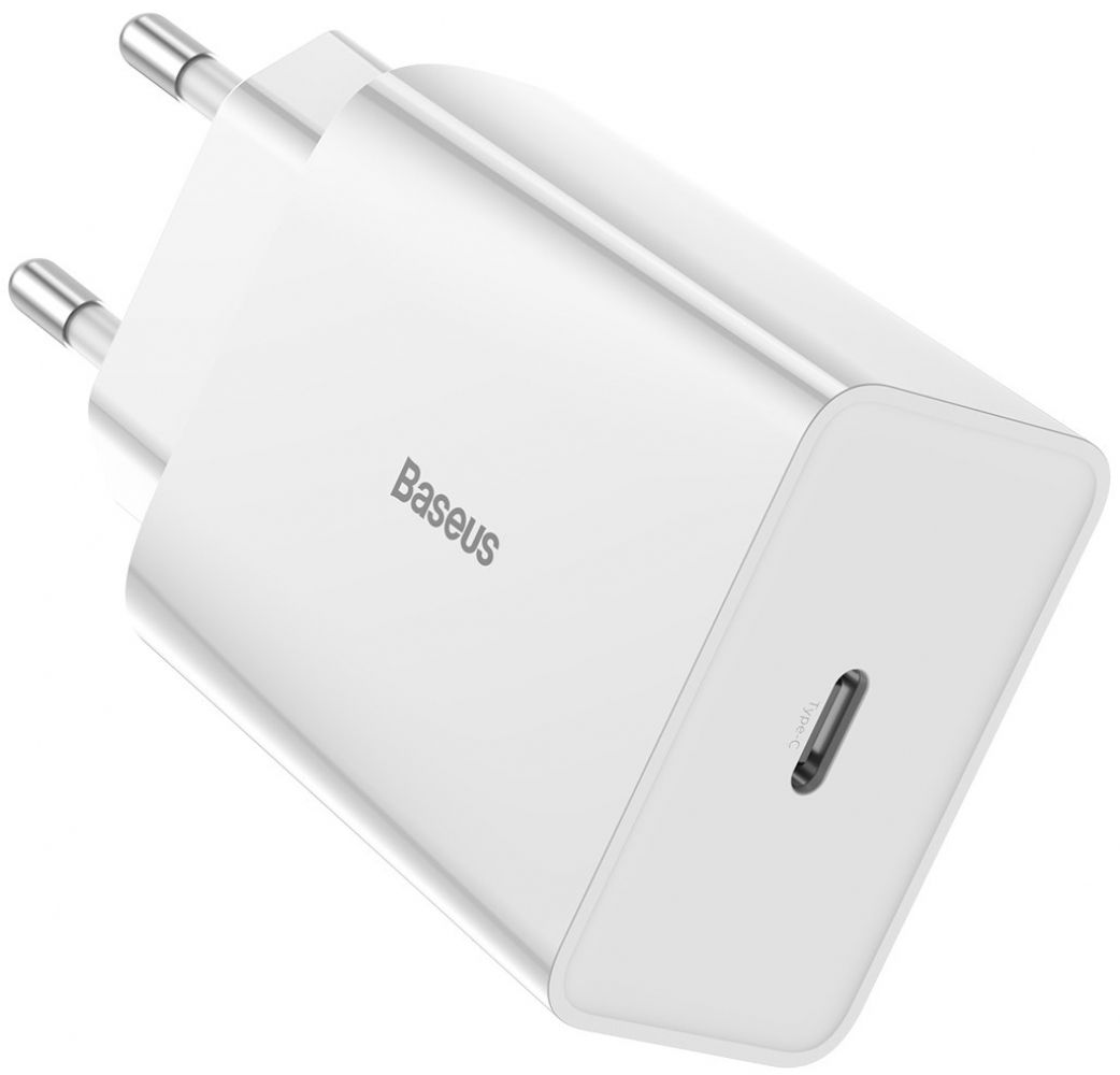 

Зарядний пристрій Baseus Speed Mini PD single Type-C Quick Charger 18W (CCFS-X02) White