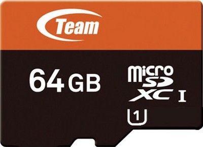 

Карта пам'яті Team 64 GB Micro SD UHS-1 + адаптер