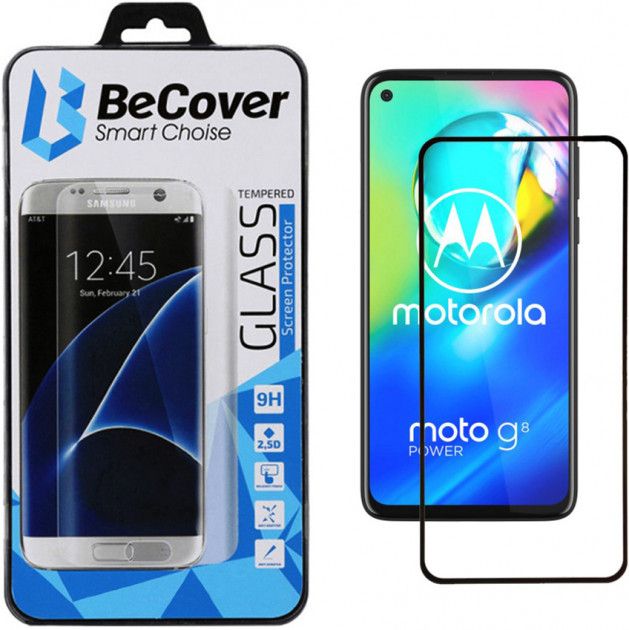 

Захисне скло BeCover для Motorola Moto G8 Power (705243) Black
