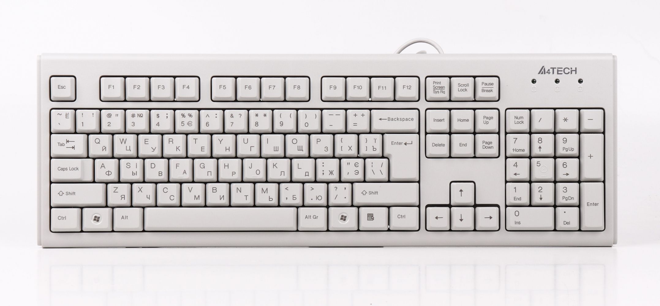 

Клавіатура дротова A4Tech KM-720 USB (4711421754095) White