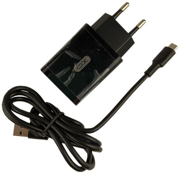 

Мережевий зарядний пристрій XO L36 1USB QC3.0 + microUSB cable Black