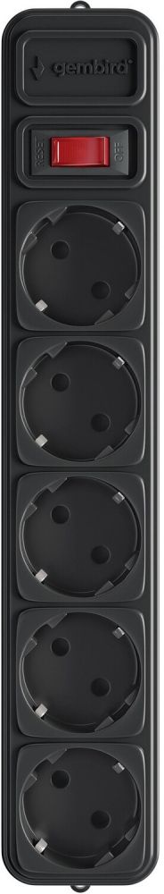 

Мережевий фільтр Gembird SPG5-G-6B 1.8 м 5 розеток Black