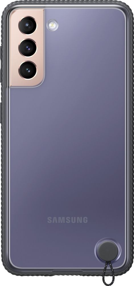 Акція на Накладка Samsung Clear Protective Cover для Samsung Galaxy S21 (EF-GG991CBEGRU) Black від Територія твоєї техніки