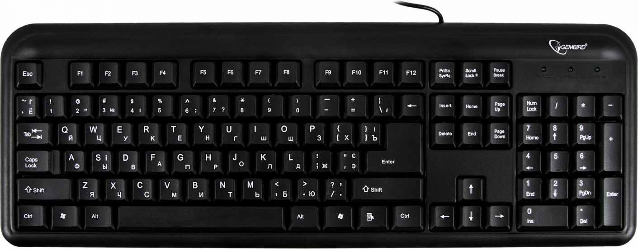 

Клавиатура проводная Gembird KB-101-UA PS/2