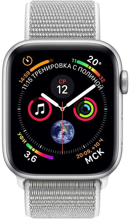 

Apple Watch Series 4 GPS 40mm Silver Aluminium Case with Seashell Sport Loop