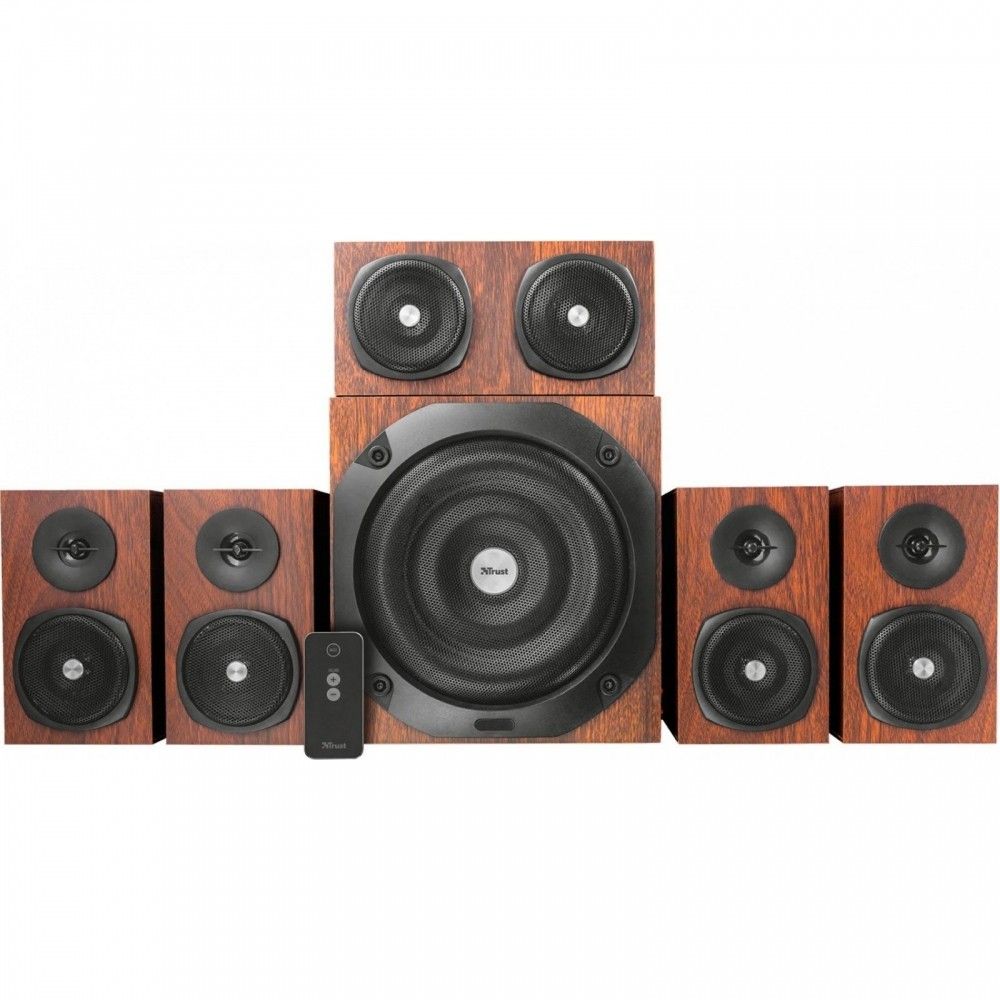 Акція на Акустическая система Trust Vigor 5.1 Surround Speaker System for pc Brown (21786) від Територія твоєї техніки