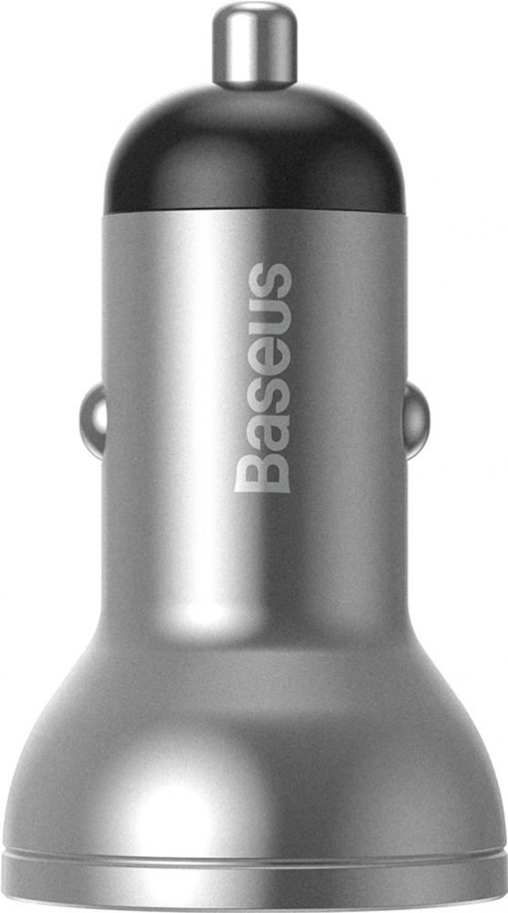 

Автомобільний зарядний пристрій Baseus Digital Display Dual USB 4.8A Car Charger 24W (CCBX-0S) Silver