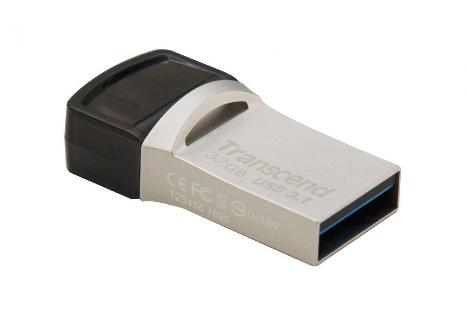 

USB флеш накопичувач Transcend JetFlash 890 32GB USB 3.1 / Type-C Silver (TS32GJF890S)