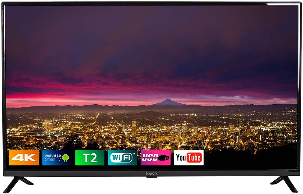 

Телевизор Bravis UHD-43G6000 Smart + T2 Black
