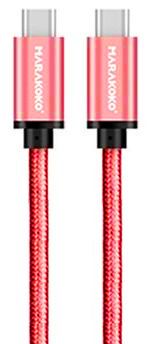 

Кабель USB Marakoko MTC-02 USB-C to USB-C 1.5m 3A Black