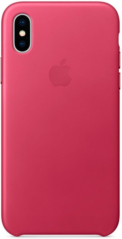 

Накладка Leather Case iPhone X Pink Fuchsia