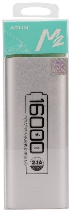 

Портативная батарея Arun M2 16000 mAh Silver