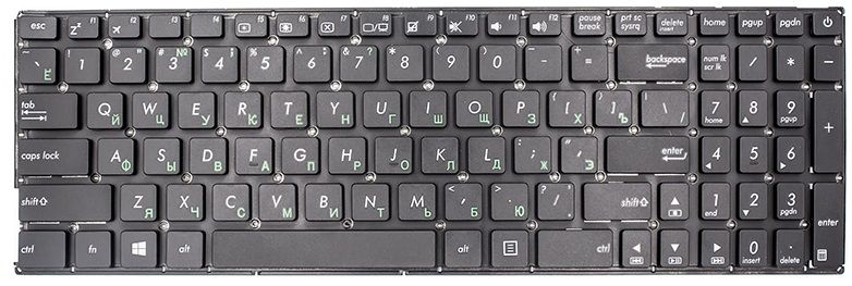 

Клавіатура для ноутбука PowerPlant Asus X540 series без фрейму (KB312658) Black